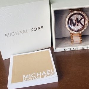 Michael kors sofie crystal covered watch